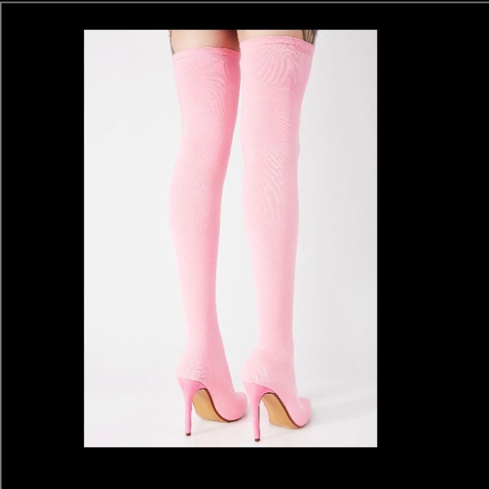 BUBBLE GUM THIGH HIGH BOOTS